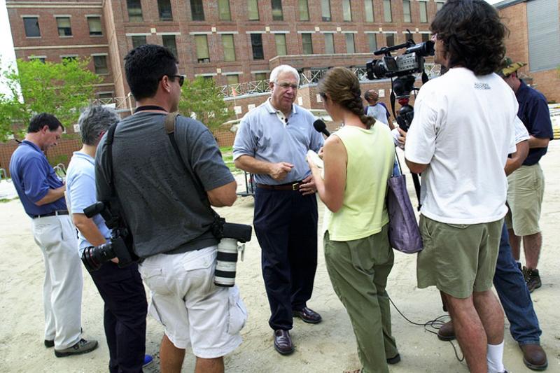 President Cowen interviewed with GW1 in the background
