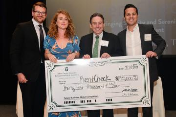 RentCheck receives top prize in 2019 Tulane Business Model Competition.