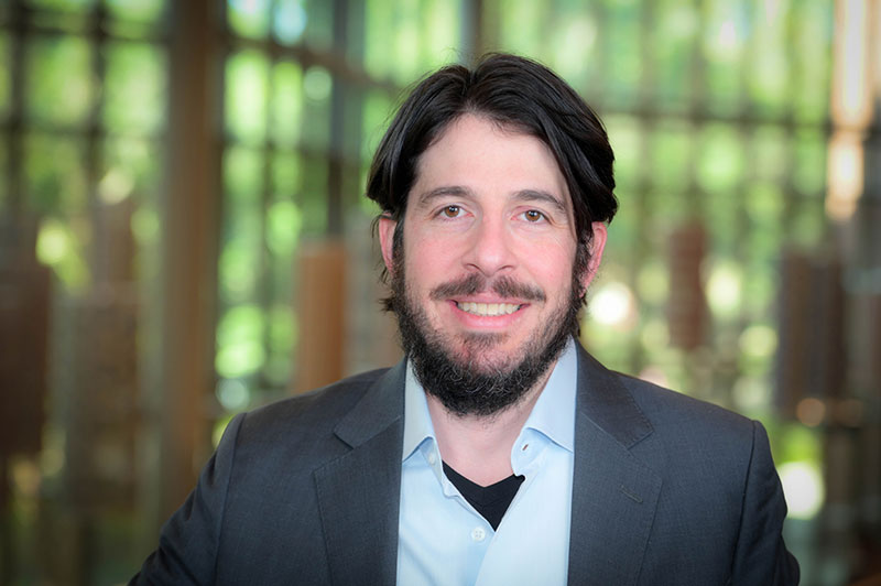 Ryan Peters portrait taken in Goldring/Woldenberg Business Complex