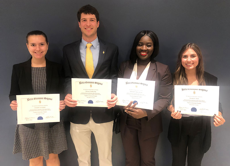 Beta Gamma Sigma fall 2022 inductees