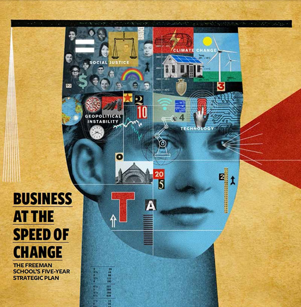 Business at the Speed of Change Freeman Business Magazine cover image