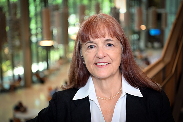 Debra Salbador photographed in the Goldring/Woldenberg Business Complex