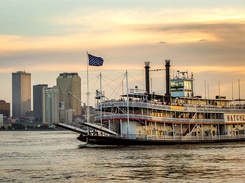 Riverboat on Mississippi River