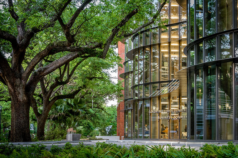 GWBC exterior view at dusk