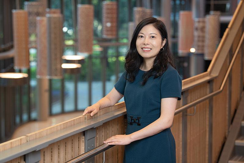 Yuan Zhang photographed in Goldring/Woldenberg Business Complex