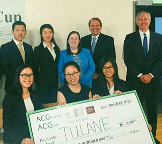A team of Freeman School MFIN student won first place at the fifth annual ACG Cup.
