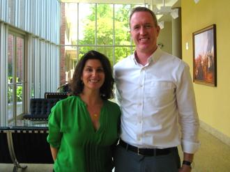 Janet Schwartz, left, and Peter McGraw were organizers of "Morality in the Marketplace," an interdisciplinary research conference on morality and moral decision making.