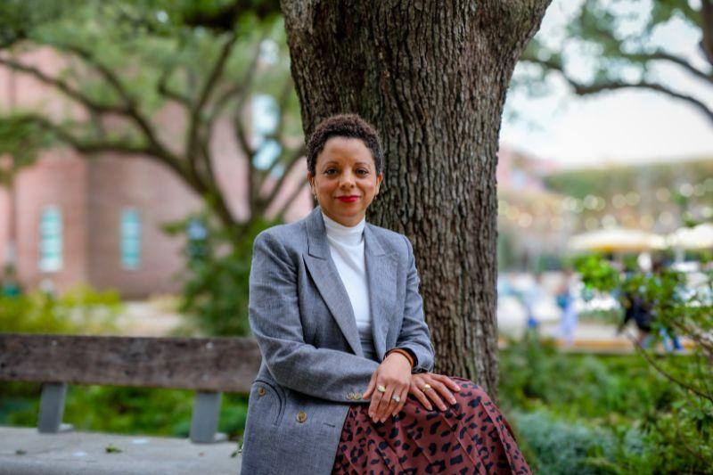 Ivy Barney is senior vice president of operations at Walmart. Ivy Barney outside of the Freeman School.