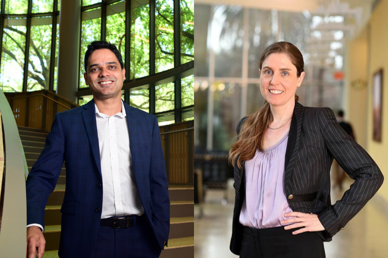 Composite image of Rajat Khanna and Carmen Weigelt