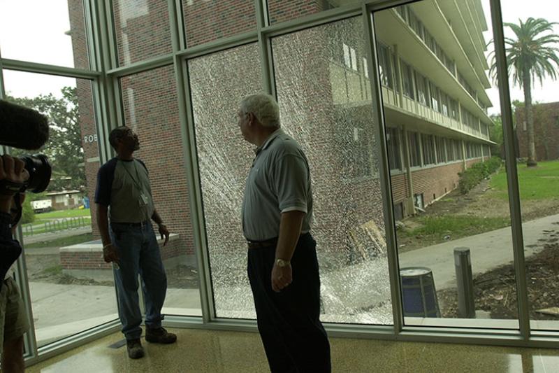 President Cowen reviewing damage in GW2