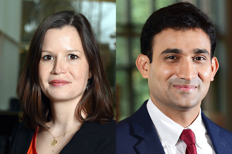 Composite image of Yatish Hegde and Claire Senot
