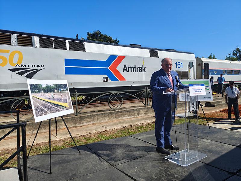 Knox Ross speaks at Mobile groundbreaking for new passenger platform