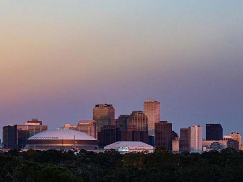 Skyline of New Orleans showing Superdome