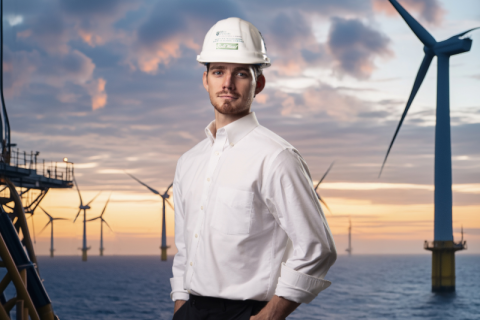 Energy Worker on a Platform in the Gulf of Mexico