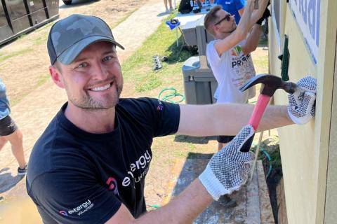 Rob Pettit during Pride Build