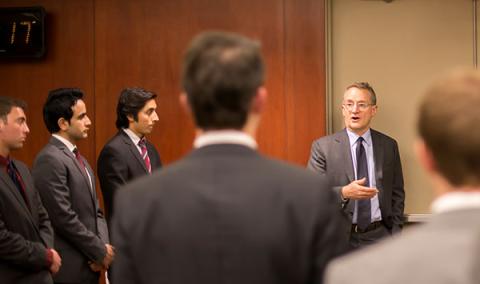 Renowned investor Howard Marks served as a special guest lecturer in the Aaron Selber Jr. Course in Alternative Investments.