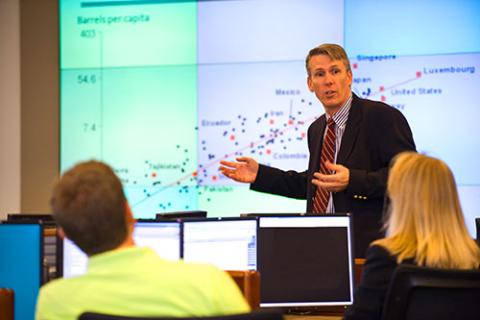 Geoff Parker, above, developed a new course in analytics and modeling for the concentration.