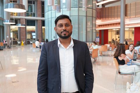 Santosh Kumar photographed in Goldring/Woldenberg Business Complex