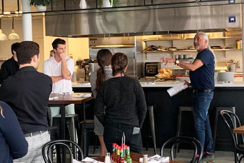 James Geier teaches hospitality class at NOCHI