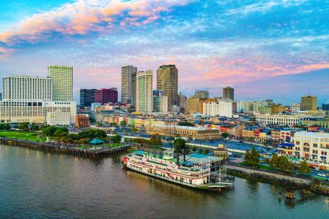 New Orleans Sunset View of the City