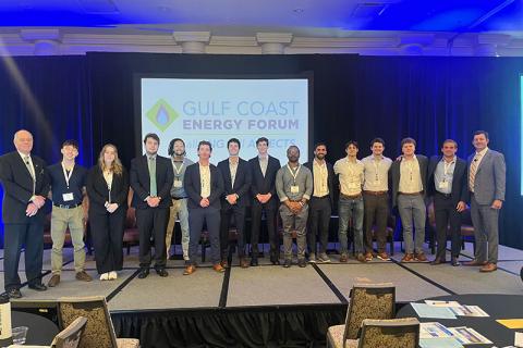 MME Students on stage at the Gulf Coast Energy Forum