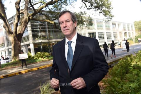 Michael Burke photographed on McAllister Drive