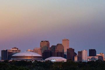 Skyline of New Orleans showing Superdome